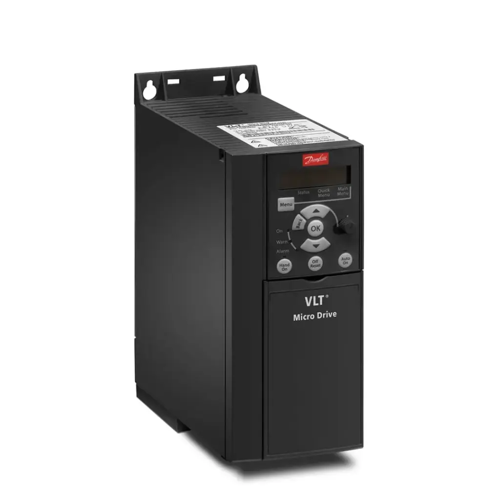 132F0016 Variador de frecuencia Danfoss, 05HP/3.7kW, Trifásico, 200-240V, IP20, s/panel de control, VLT® Micro Drive FC-051